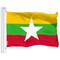 G128 Combo Pack: American USA Flag 3x5 Ft & Myanmar Flag 3x5 Ft, Both Printed 150D Polyester, Indoor/Outdoor, Brass Grommets